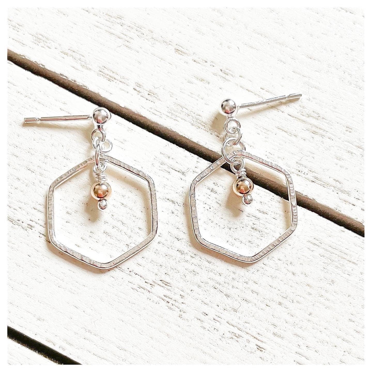 Sterling silver sale bead earrings