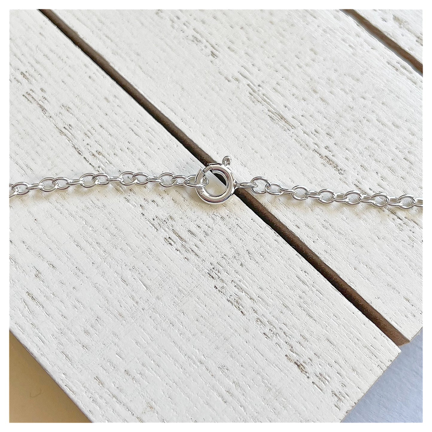 Sterling Silver Small Organic Link Chain Necklace.
